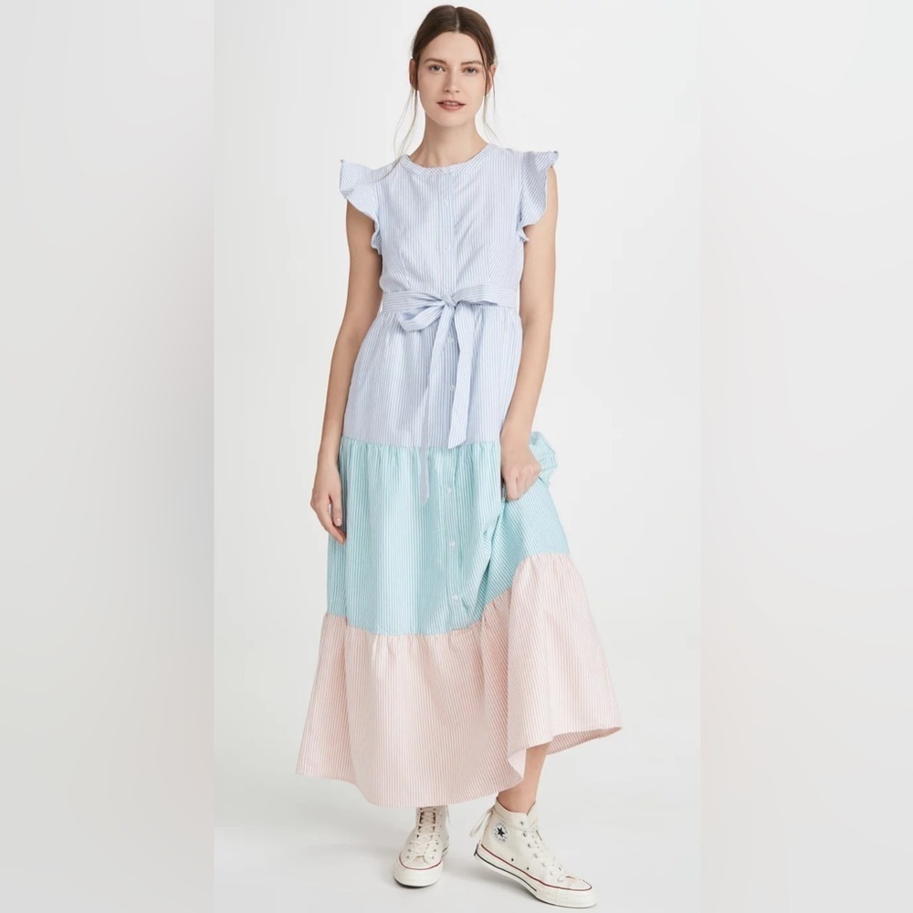 NWT English Factory Colorblock‎ Maxi Dress, Size L